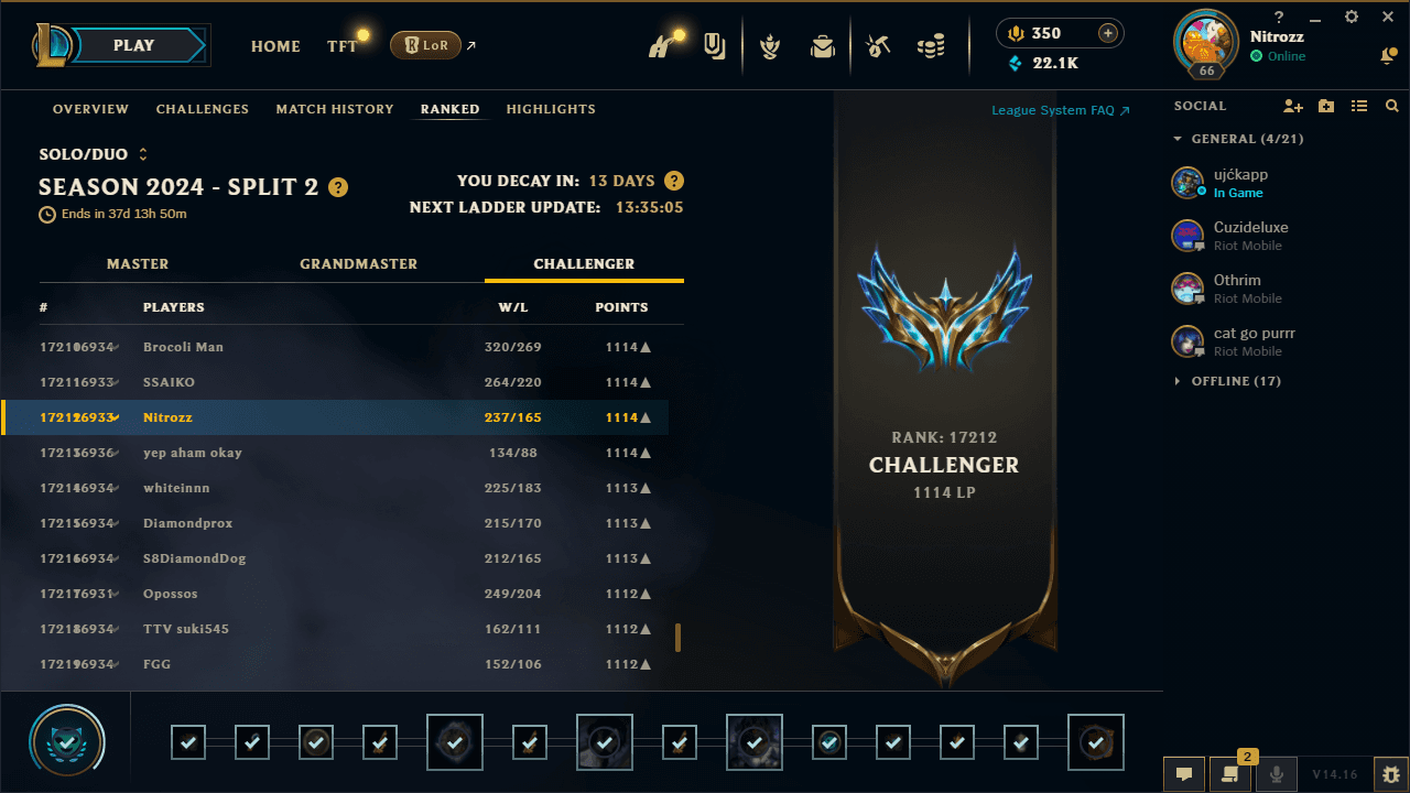 Challenger EUW 1114LP